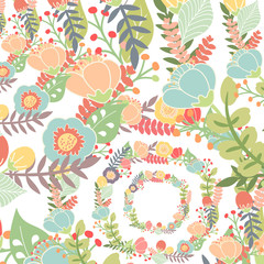 Elegant pattern with flowers