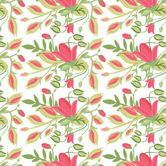Elegant seamless pattern with flowers