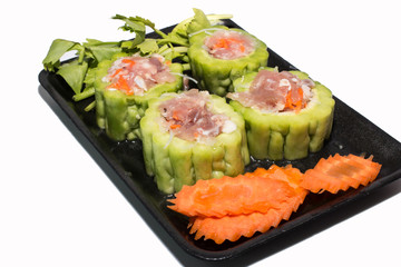 Gourd Stuffed Pork isolate on white