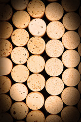 Wine corks close up