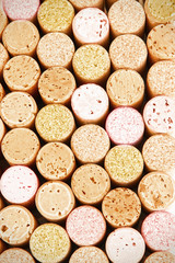 Wine corks close up