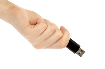 Fototapeta premium hand with an USB flash