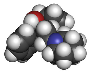 Biperiden Parkinson's disease drug molecule.