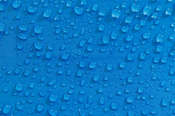 Rain Water droplets on  waterproof fabric