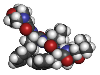 Carfilzomib (CFZ) multiple myeloma cancer drug molecule.