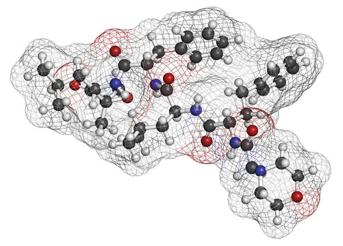 Carfilzomib (CFZ) multiple myeloma cancer drug molecule.
