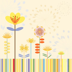 Illustration of flowers background.