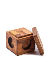 Wooden Brain game on White Background
