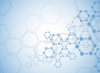 Abstract molecules medical background