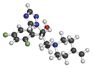 Efinaconazole antifungal drug molecule.