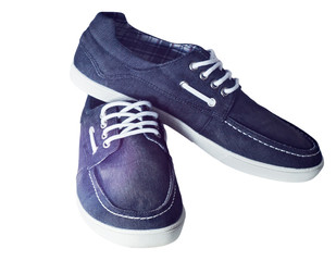 Male shoes isolated on white background .