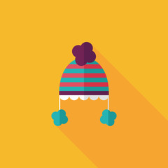 baby hat flat icon with long shadow,eps10