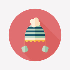 baby hat flat icon with long shadow,eps10