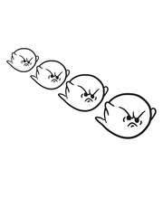 Böse wütende verärgerte kleine Geister Muster