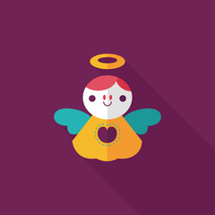 angel flat icon with long shadow,eps 10