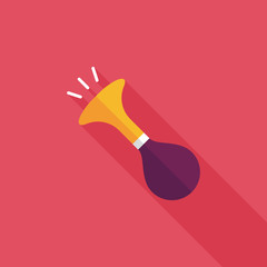 party horn flat icon with long shadow,eps10