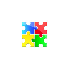 colorful puzzle logo