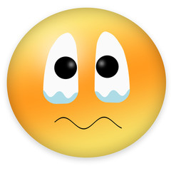 Emoticon showing eyes flooding with tears
