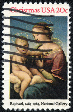 painting by artist Raphael, Madonna and Child