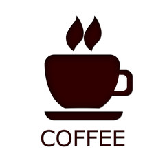 Coffee mugh text- logo for cafe