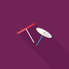 blades propeller toy flat icon with long shadow