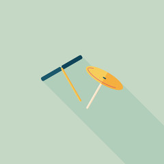 blades propeller toy flat icon with long shadow