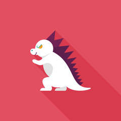 Dinosaur flat icon with long shadow,eps10