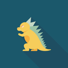 Dinosaur flat icon with long shadow,eps10
