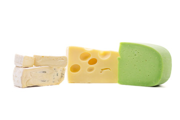 Various types of cheese composition.
