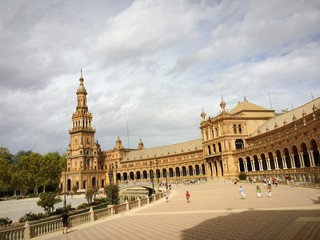 Fototapeta na wymiar Sevilla Plaza de España Nordturm