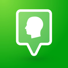 Square tooltip with a head