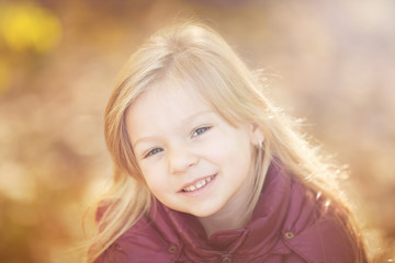 Fototapeta premium Cute little girl