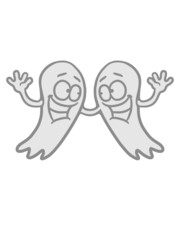 2 lustige Geister Freunde Team