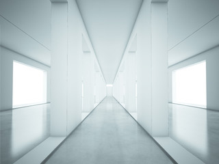 Perspectie view of corridor