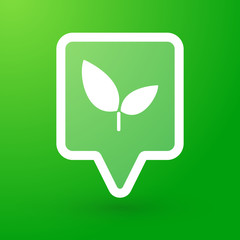 Square tooltip with a recycle sign