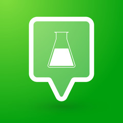 Square tooltip with a chemical test tube