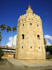 Fototapeta na wymiar Torre de Oro - Wahrzeichen von Sevilla