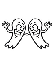 2 lustige Geister Freunde Team
