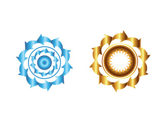 Set of Different arrow circles isolated on the white