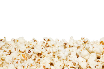 Popcorn, isolated on the white background.
