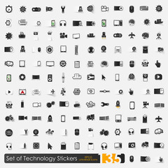Plakat Set of technology icons