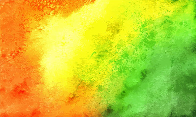 Red yellow green watercolor paper background