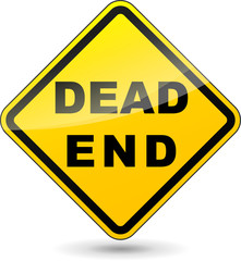 Vector dead end sign