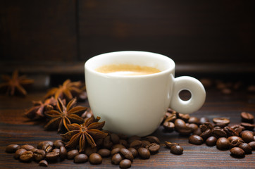 cup of smoking coffee