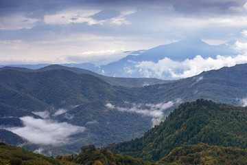 Autumn landscape in the mountains of Lago-Naki