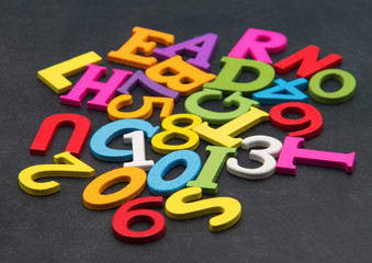 Multicolor Letters and Numbers