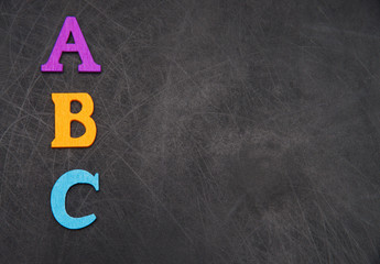 Letters abc of alphabet