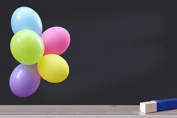 luftballons an schultafel