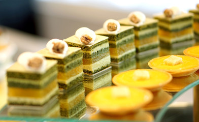 colourful dessert buffet