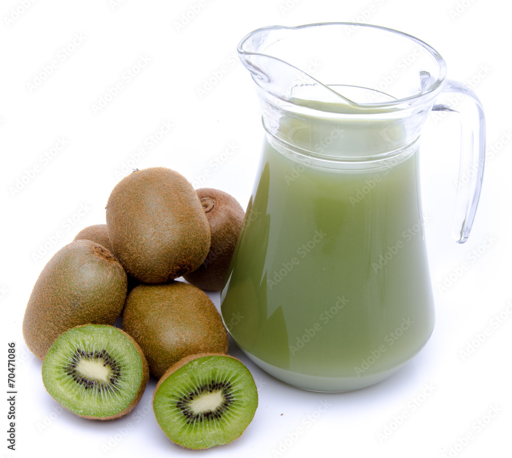 Canvas Prints jug of kiwi juice and some fresh kiwis